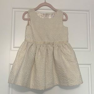 children’s place 2T dress gold ivory gold shimmer